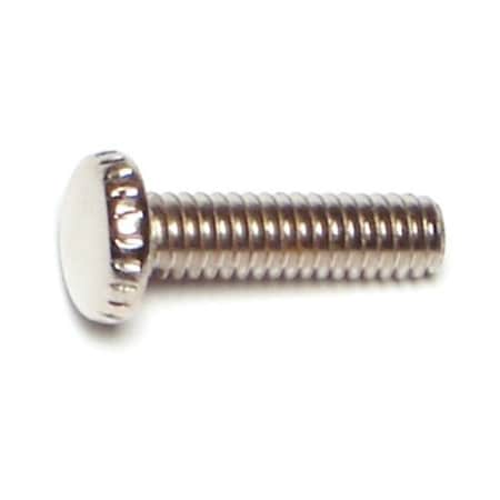 Midwest Fastener Thumb Screw, #8-32 Thread Size, Knurled, Nickel Plated Steel, 5/8 in Lg, 25 PK 76145